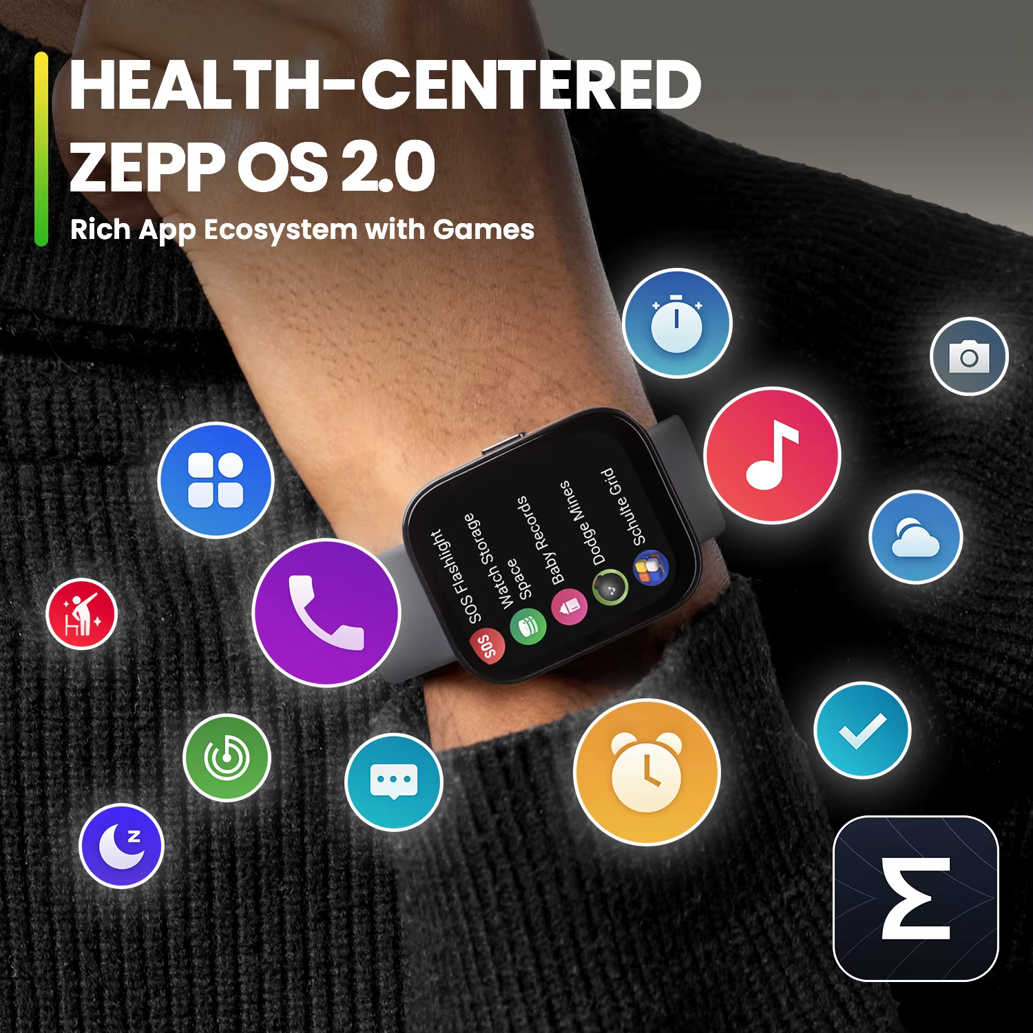 Montre connectée Amazfit Bip 5 originale, 46 mm, 120+ modes sportifs, surveillance du sommeil, fréqu