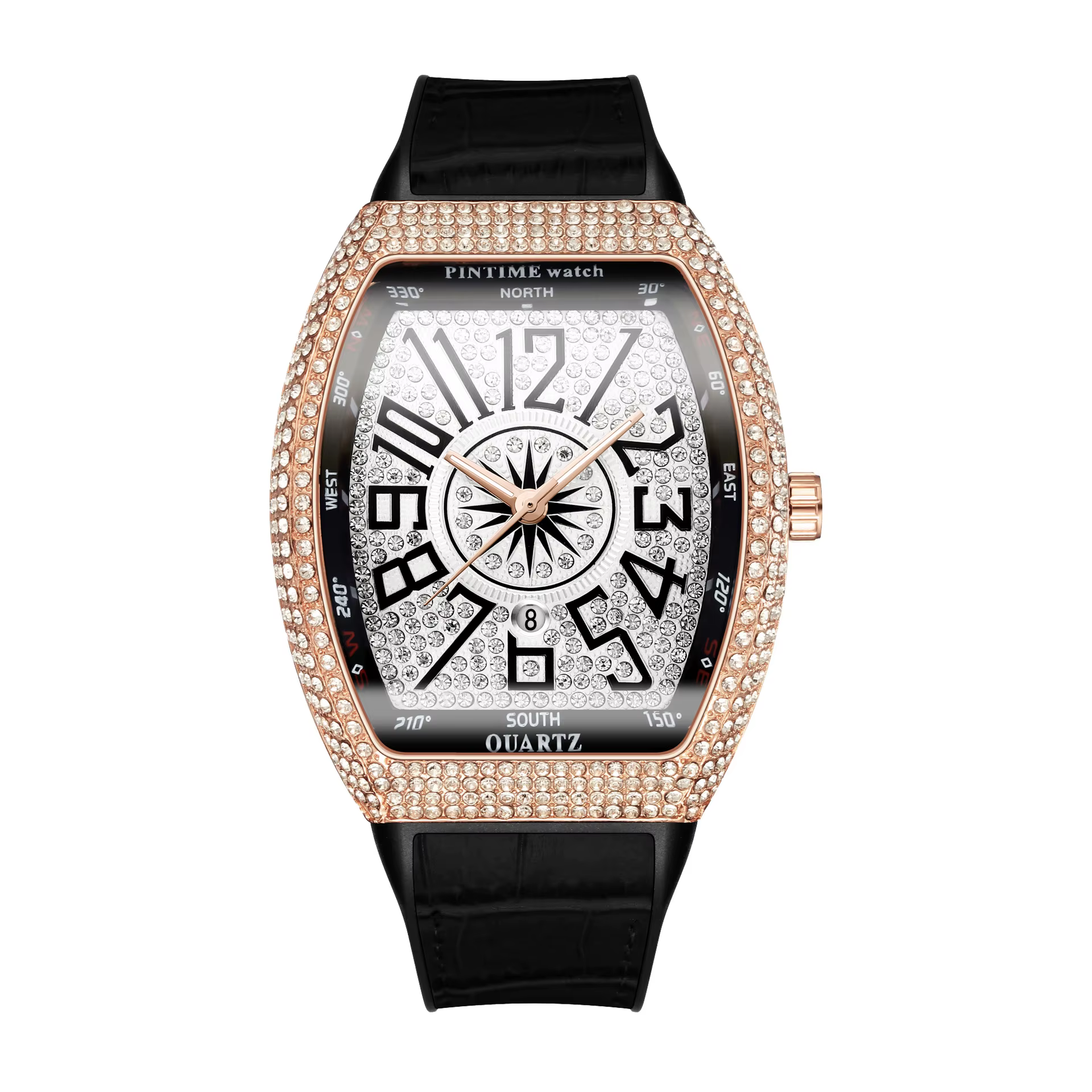 Mode hommes montres hommes montres automatique Quartz homme horloge mâle luxe Reloj diamant grand gr