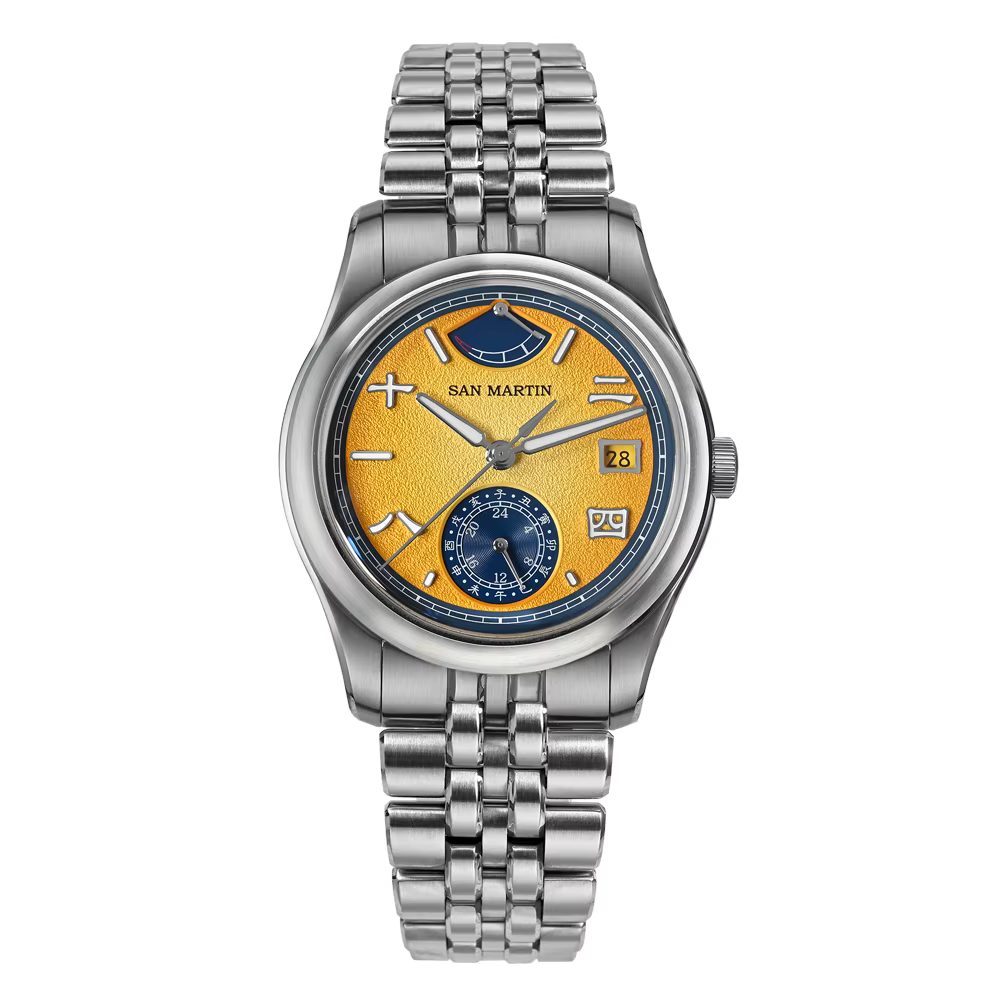 San Martin 39mm mis5 9132 affichage de réserve de marche hommes montre de Sport de luxe automatique 