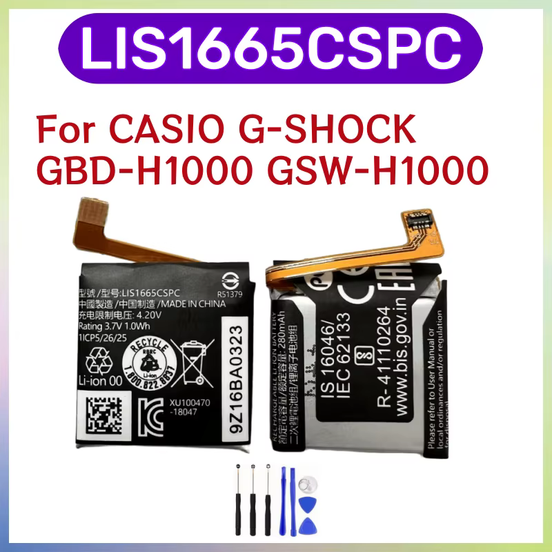 Nouvelle batterie de remplacement LIS1665CSPC pour CASIO lis1665cspc G-SHOCK GBD-H1000 gsw-h1000, ba