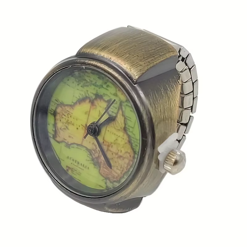 Montre à quartz rétro pour hommes et femmes, cuivre antique, petit cadeau exquis, bague de visage de