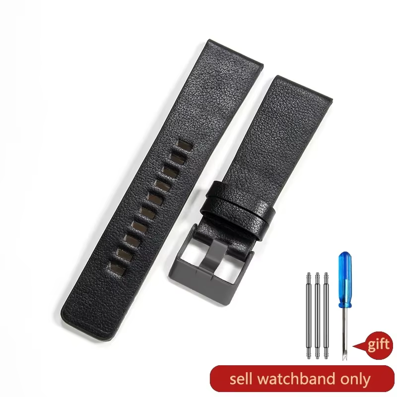 Bracelets de montre en cuir véritable de bonne qualité, pour Diesel Dz7413 Dz7257 Dz4343 Dz7332, bra