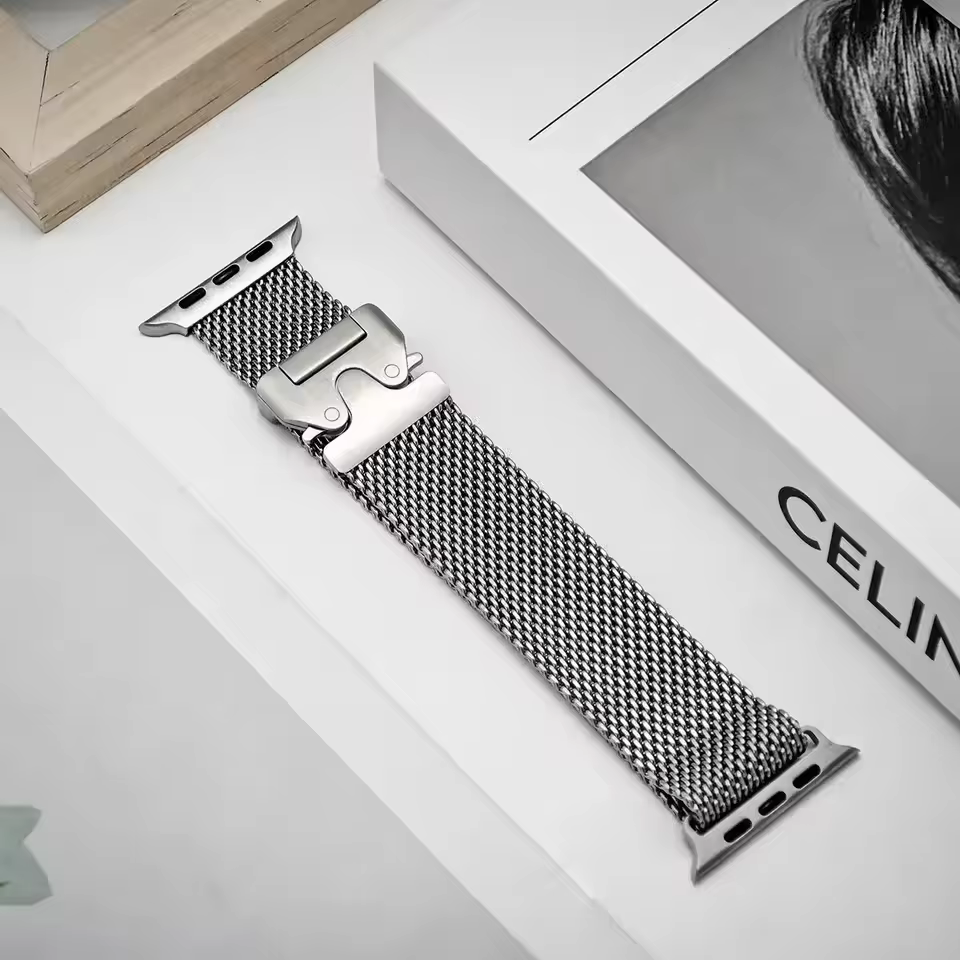 Bracelet à boucle milanaise en métal pour Apple Watch Ultra 2, 49mm 46mm 42mm 44mm 45mm 40 41mm, pou