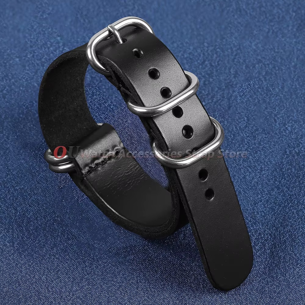 Bracelets de montre vintage en cuir véritable 18mm 20mm 22mm pour montre Seiko, accessoires de rempl