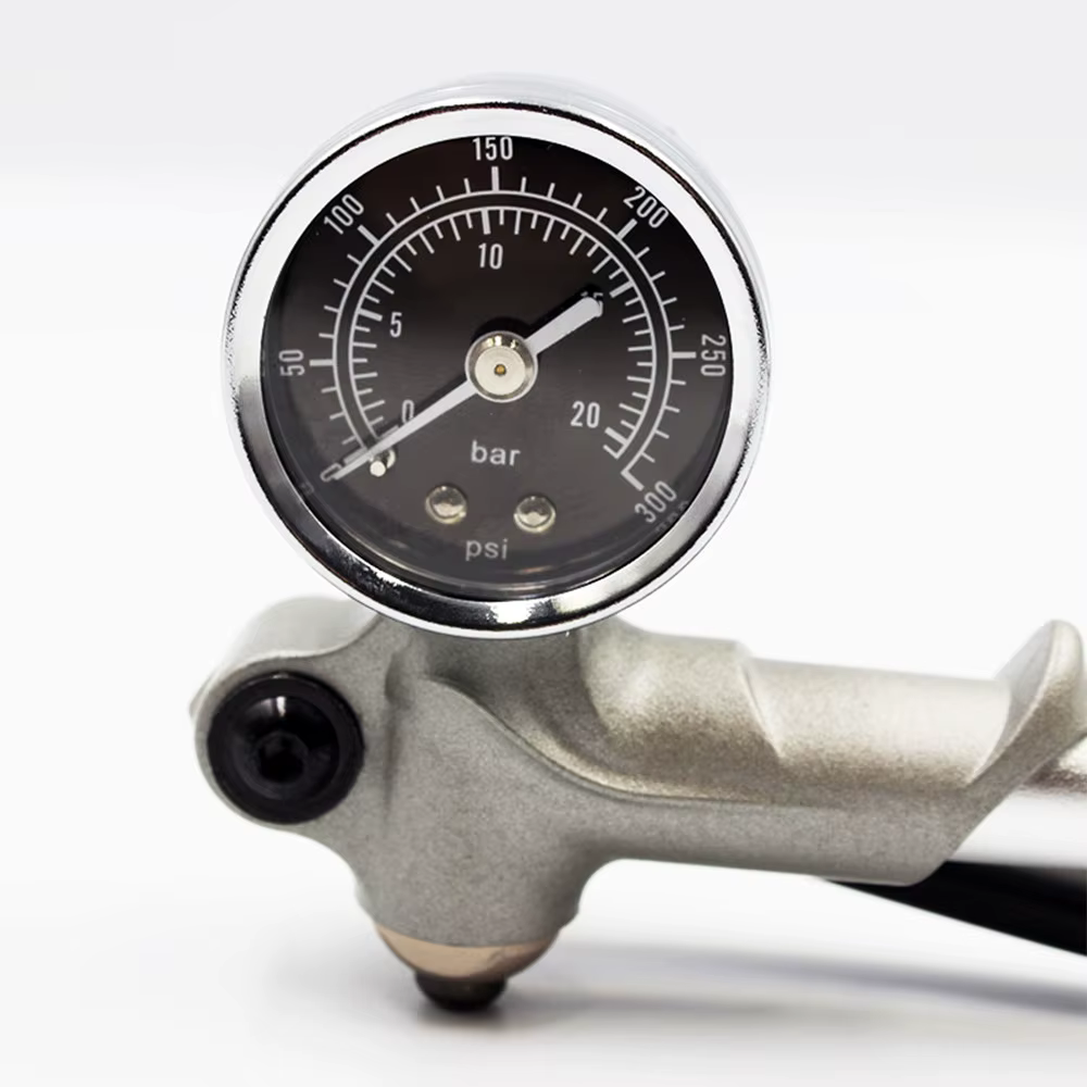 GIYO – pompe à Air haute pression pliable pour vtt, 300PSI, avec levier et jauge pour fourche et Sus