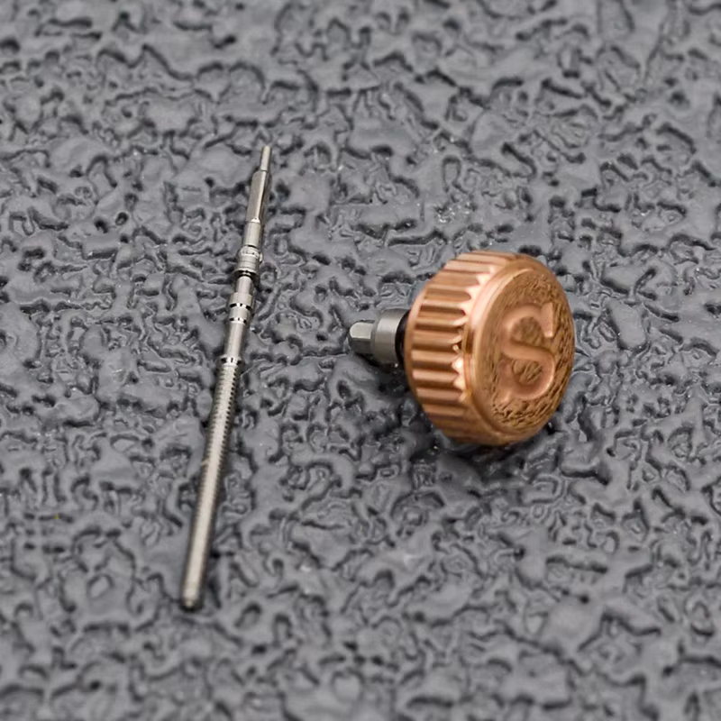SKXHouseSRPD-Couronne de Montre NH35 avec Tige d'Enroulement, Gravée, Mod en "S", pour Réparation de
