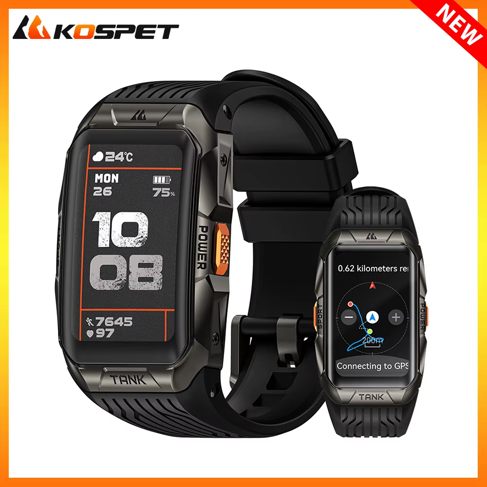 2025 KOSPET TANK X2 Ultra montre intelligente pour hommes 3D écran incurvé boussole altimètre baromé