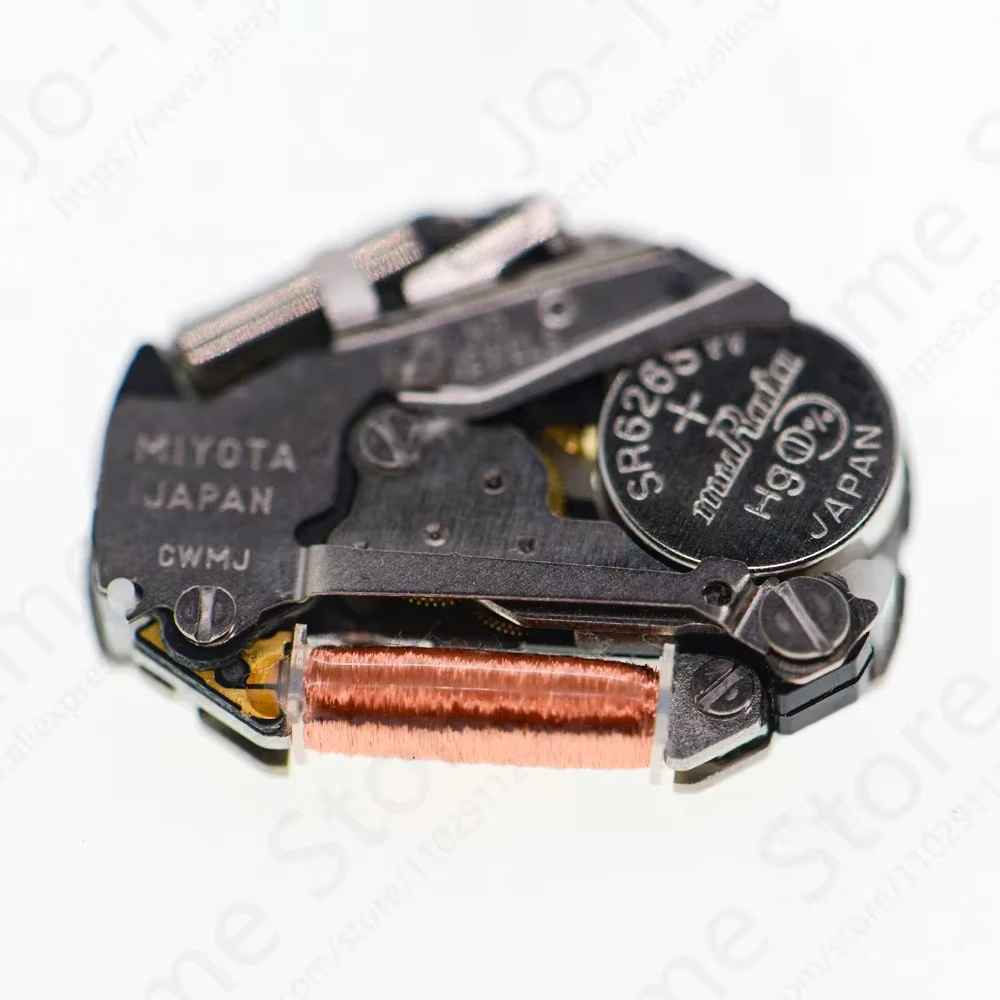 Miyota Super 2035 mouvement à Quartz doré 3 aiguilles accessoire de haute qualité boîtier en argent 