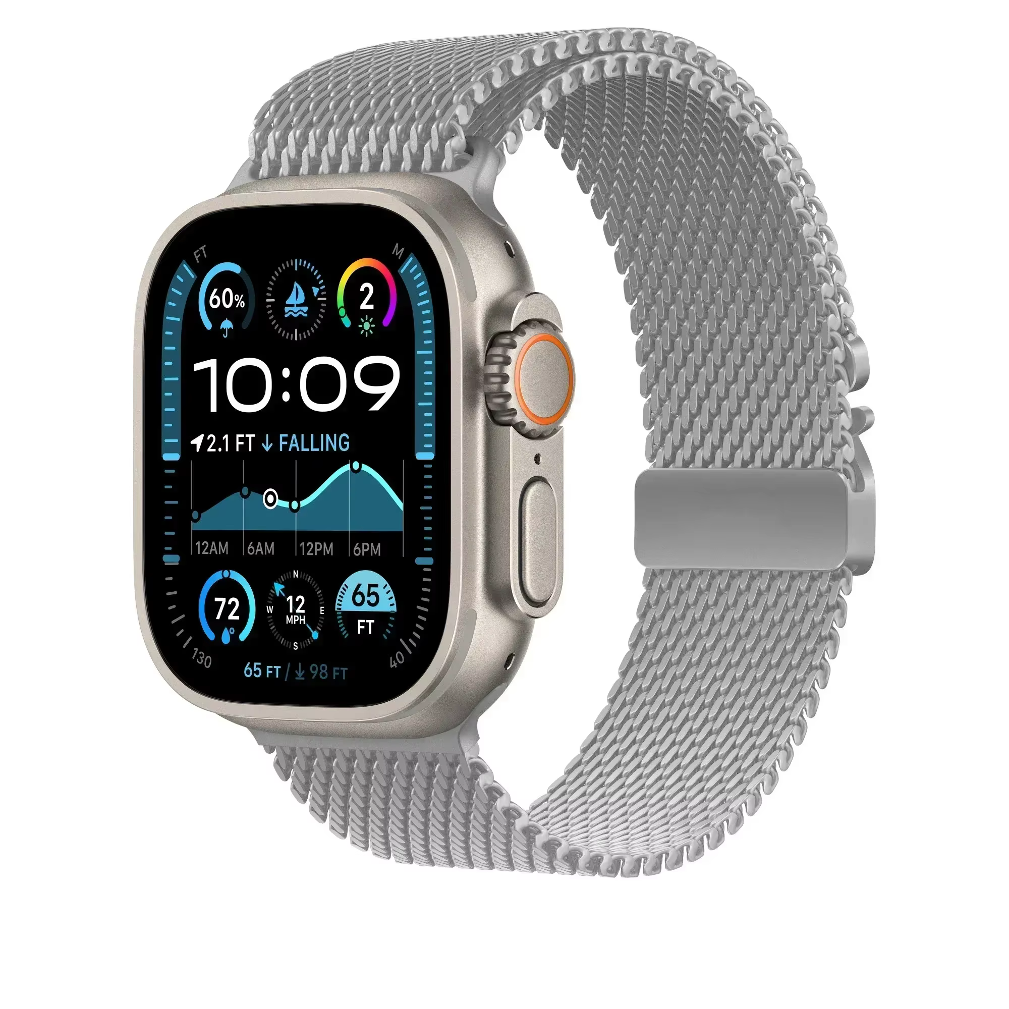 Bracelet à boucle milanaise pour Apple Watch Ultra 2 3 bandes 49mm 45mm 46mm 44mm 42mm 41mm 40mm Bra