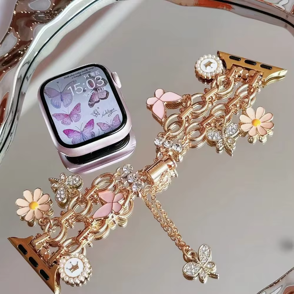 Bracelet élégant en acier inoxydable réglable pour Apple Watch Series 11/8/7/6/10/9 40mm 41mm 38mm 4