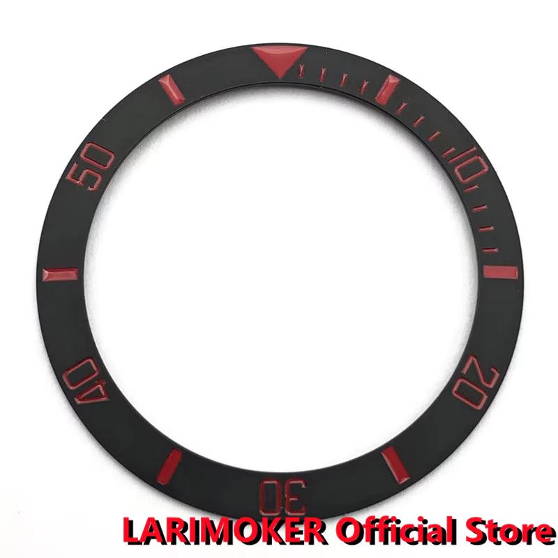 LARIMOKER 38mm lunette de montre en céramique noire adaptée à la montre pour hommes 40mm adapté au b