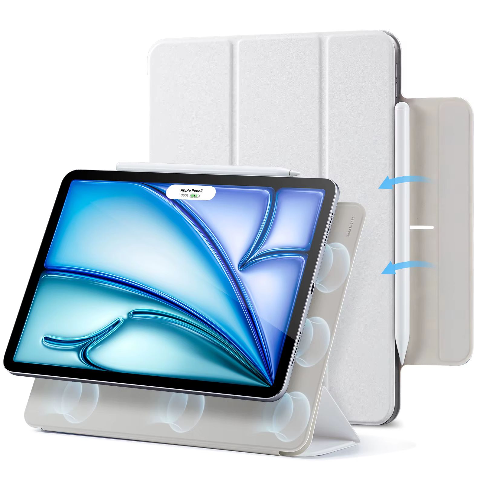 ESR pour iPad Pro 11/13 étui à fixation magnétique forte prend en charge le crayon Pro et le crayon