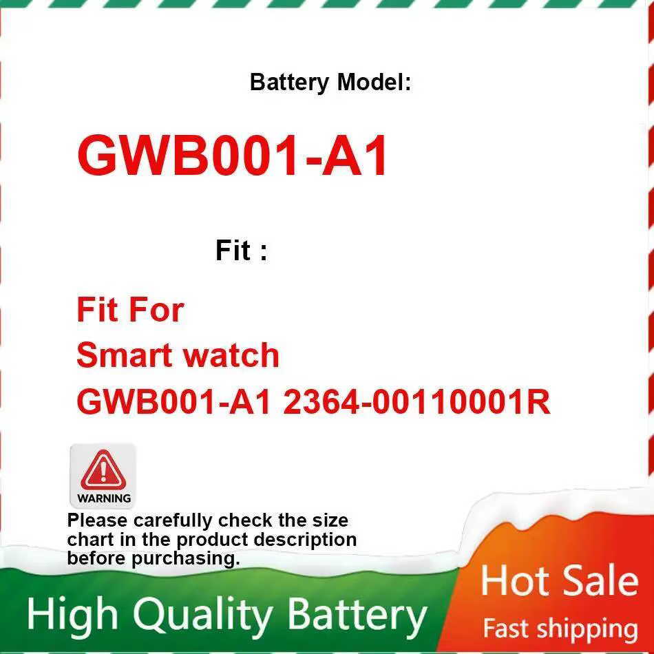 430Mah adapté pour montre intelligente GWB001-A1 2364-00110001R alimentation Stable batterie de remp