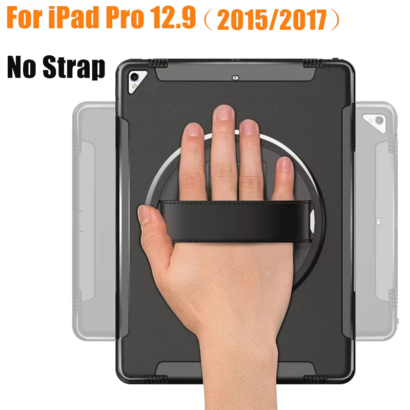 Étui avec dragonne pour tablette Apple iPad Pro, 12.9 pouces, 2017, 2015, 2018, 2020, 2021, protecti