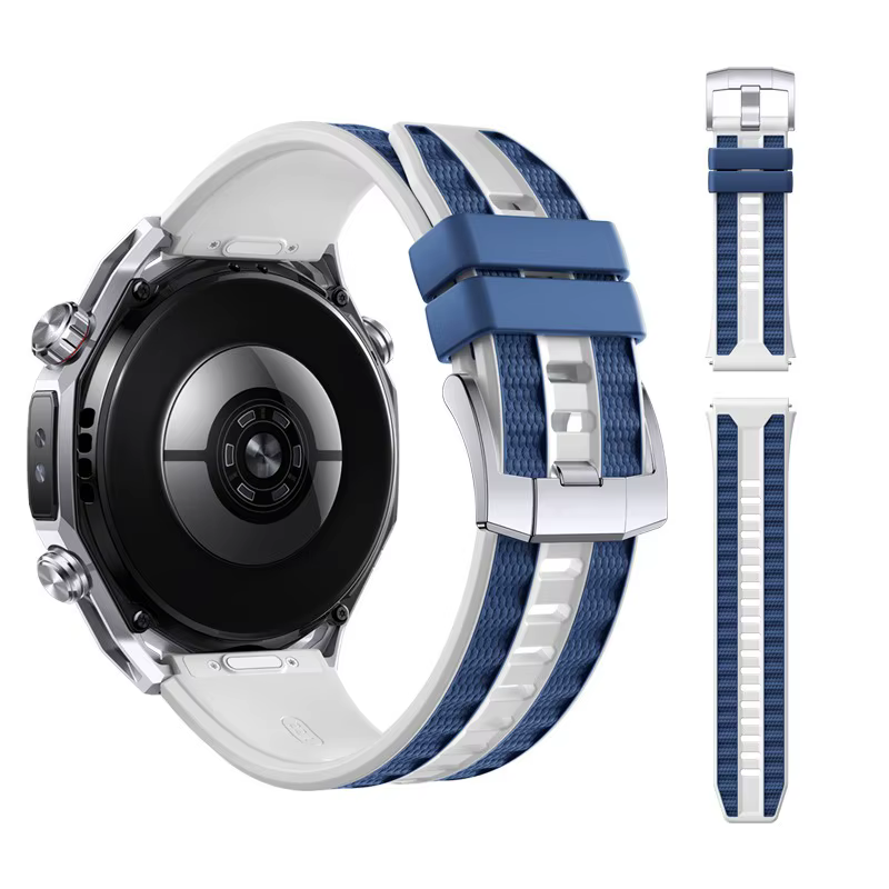 Bracelet en Silicone officiel bicolore pour Huawei Watch Ultimate 2, bracelet de sport décontracté p