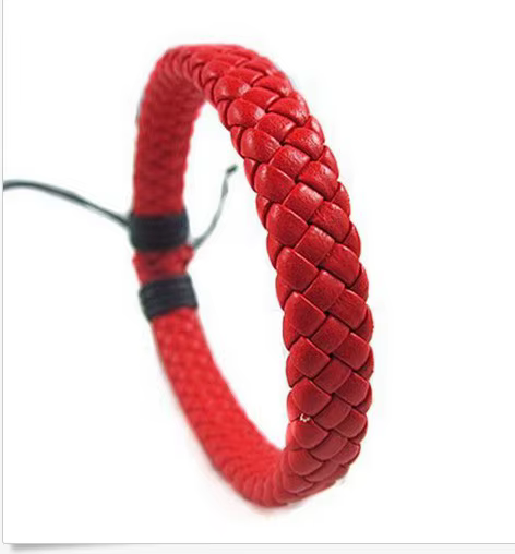 Nouveau Bracelet en cuir unisexe, manchette, corde réglable, bons cadeaux pour hommes et femmes