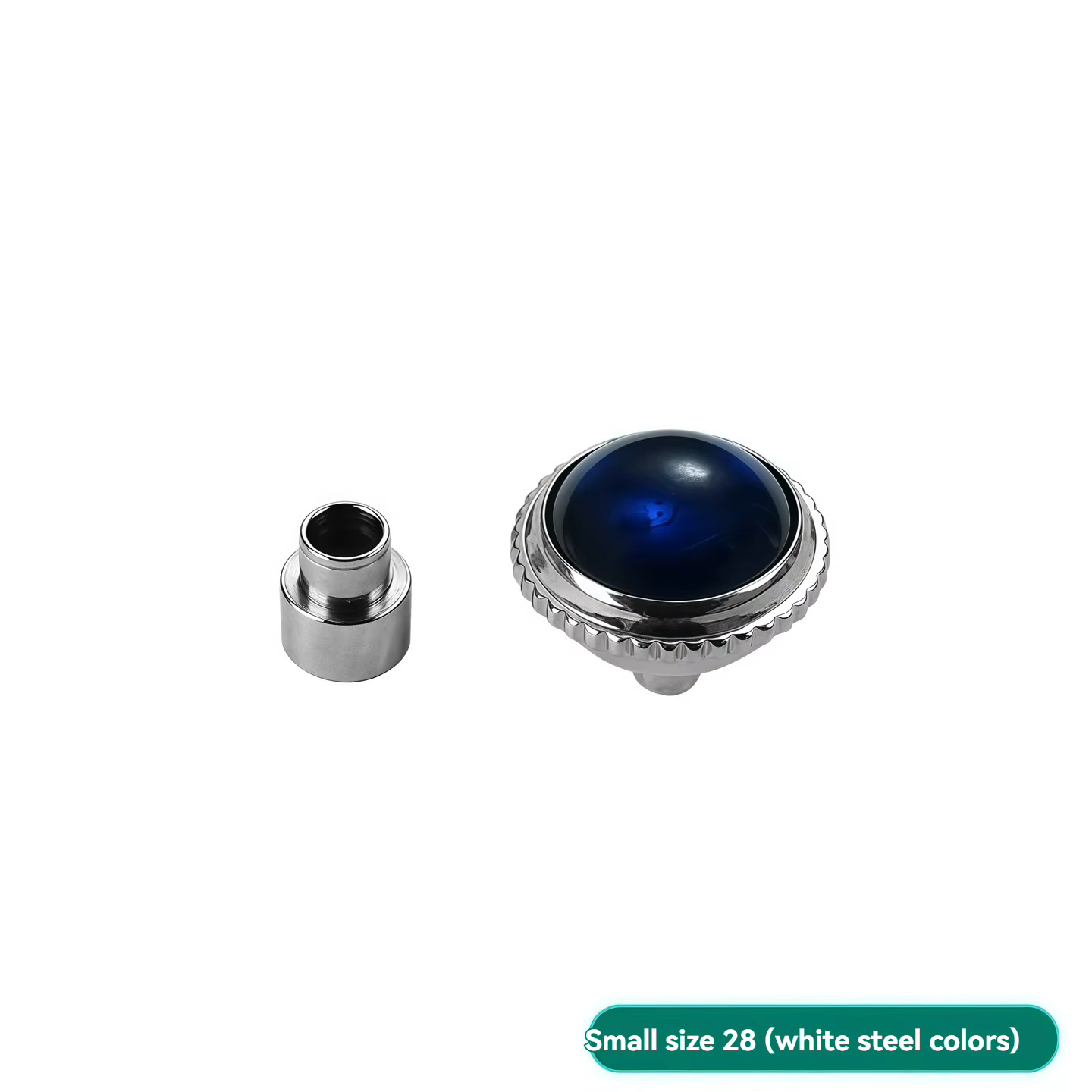 Couronne de montre rotative pour ballon bleu Cartier, tête de montre en acier inoxydable 28mm 33mm 3