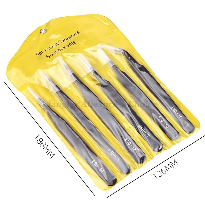 Outils de réparation de montres ESD, pincettes anti-leges en acier inoxydable, outil de serrage, cou