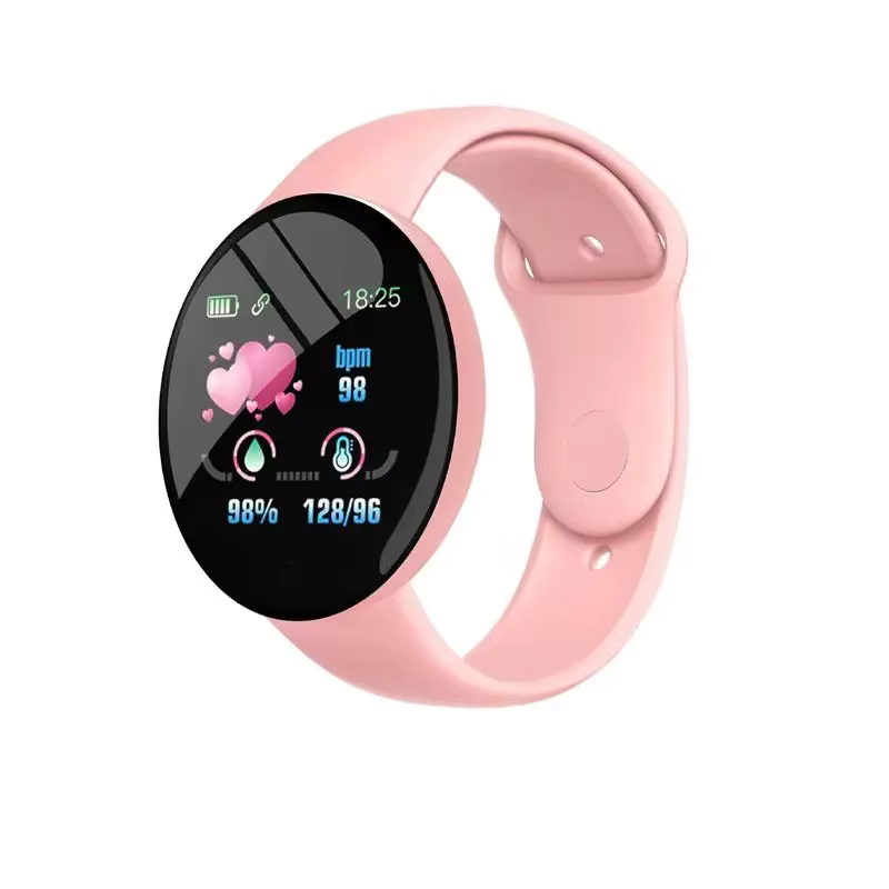 Montre connectée carrée pour enfants D18, écran couleur, modes sportifs multiples, rappel d'informat