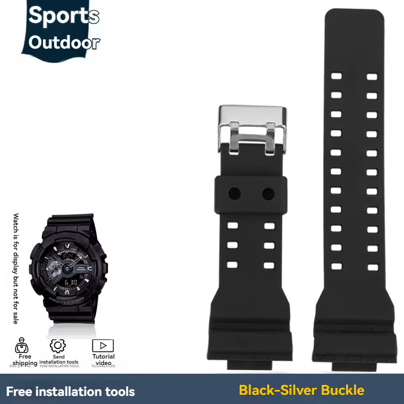 Pour Casio g-shock noir samouraï noir or GA110 ga100 120 ga140 résine silicone bracelet de montre de