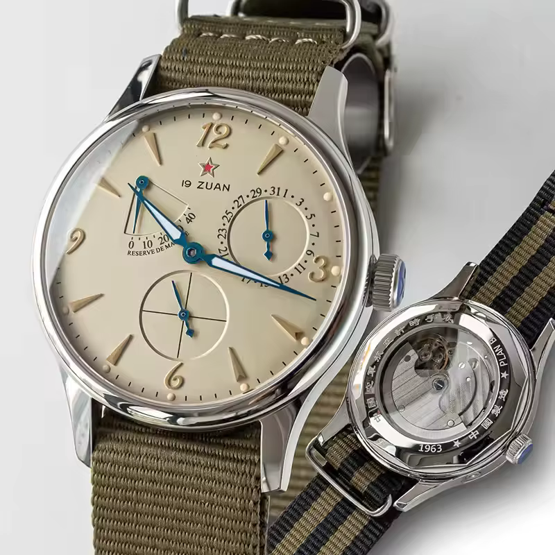 1963 montre pilote pour hommes 40mm montres mécaniques automatiques Original ST1780 mouvement saphir