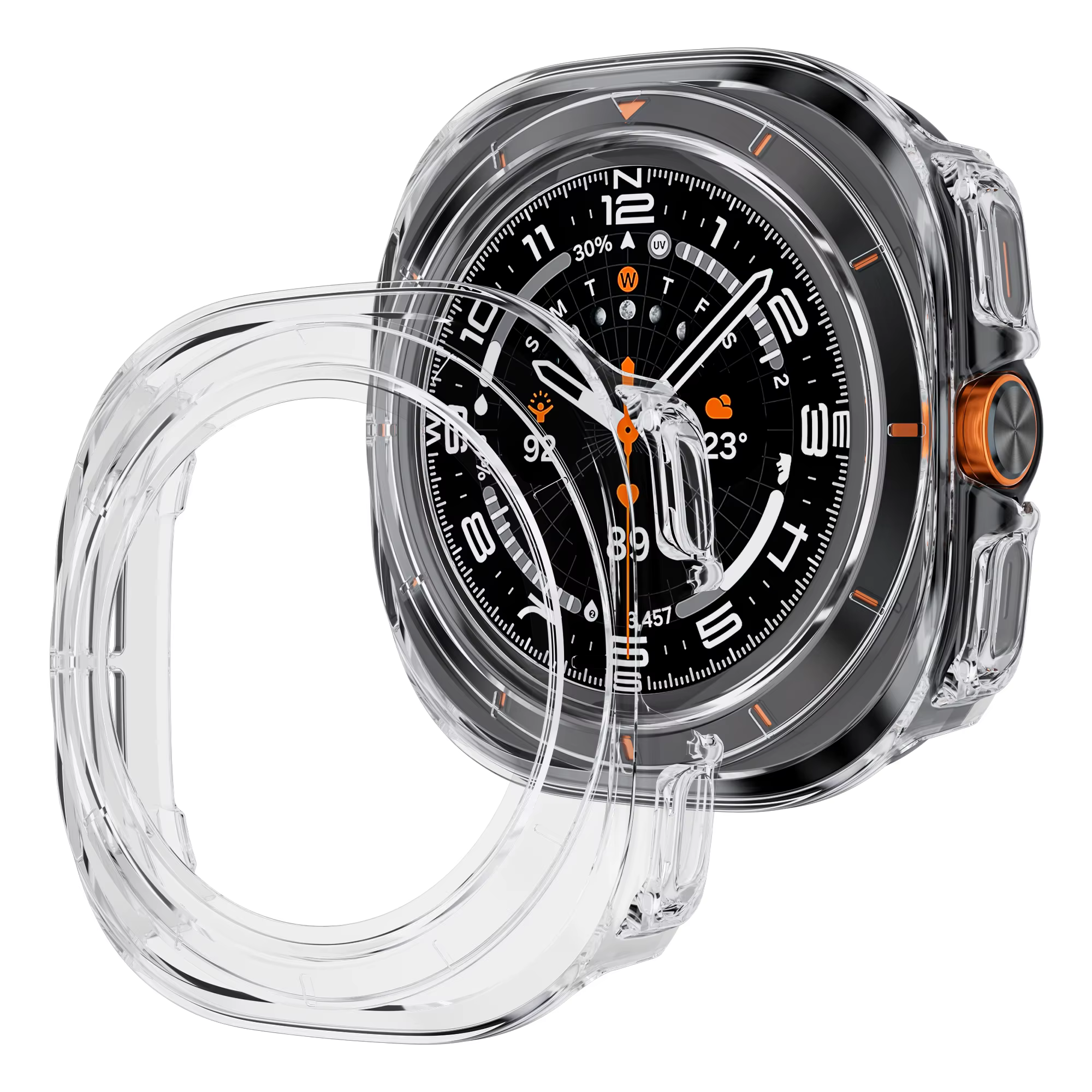 Coque PC pour Samsung Galaxy Watch, nouveau 8 Ultra 47mm, accessoires, cadre rigide creux, pare-choc