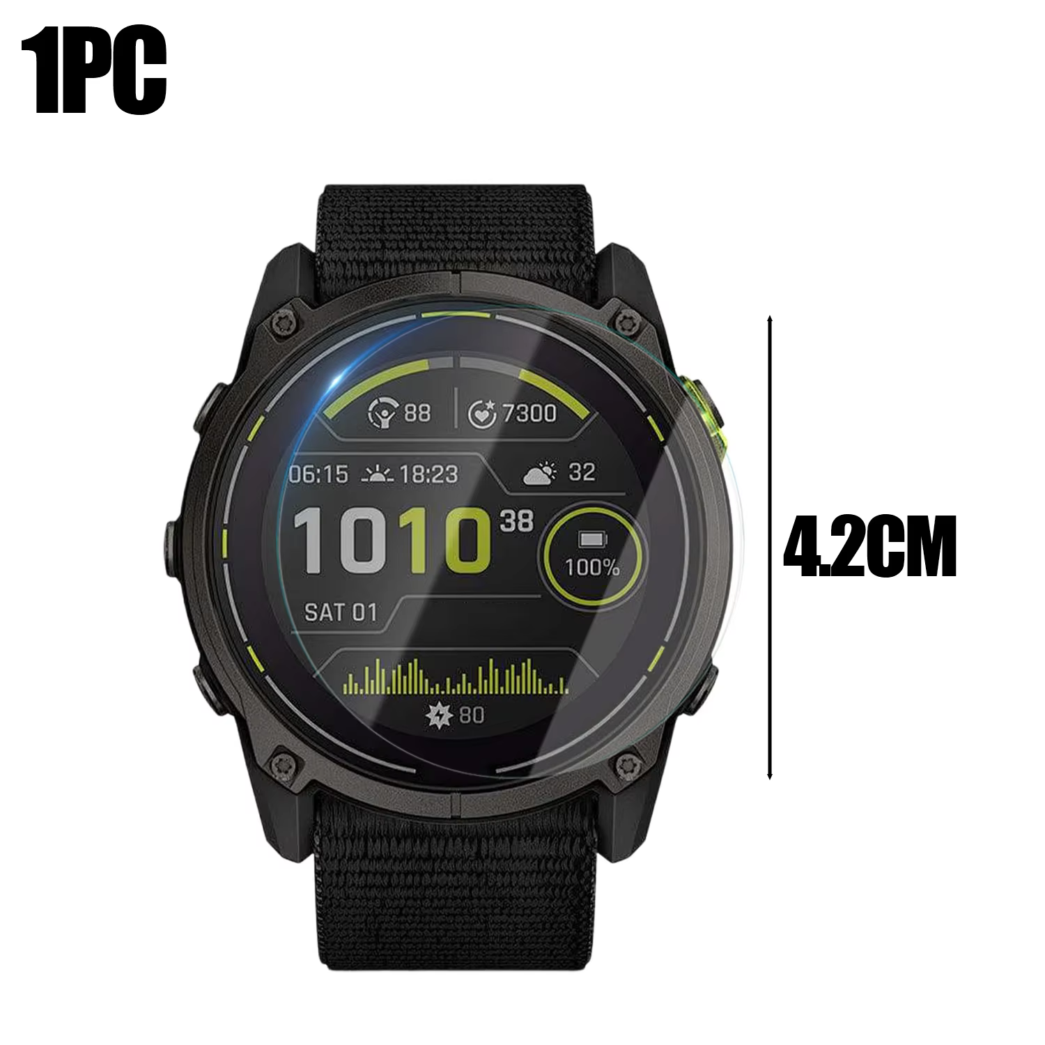 Protecteur d'écran pour montre intelligente, Film de protection en verre trempé transparent HD pour 