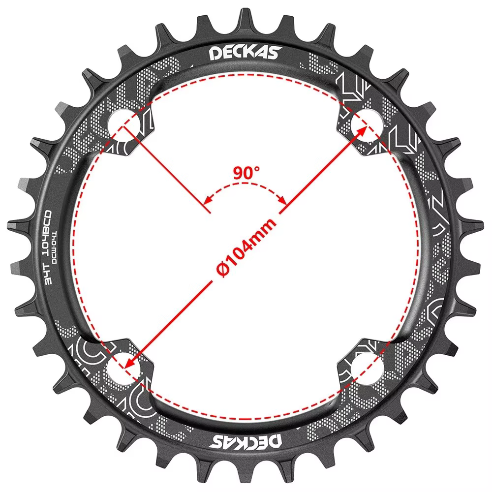 Deckas 104BCD ovale rond étroit large plateau vtt vélo de montagne 32T 34T 36T 38T couronne pédalier