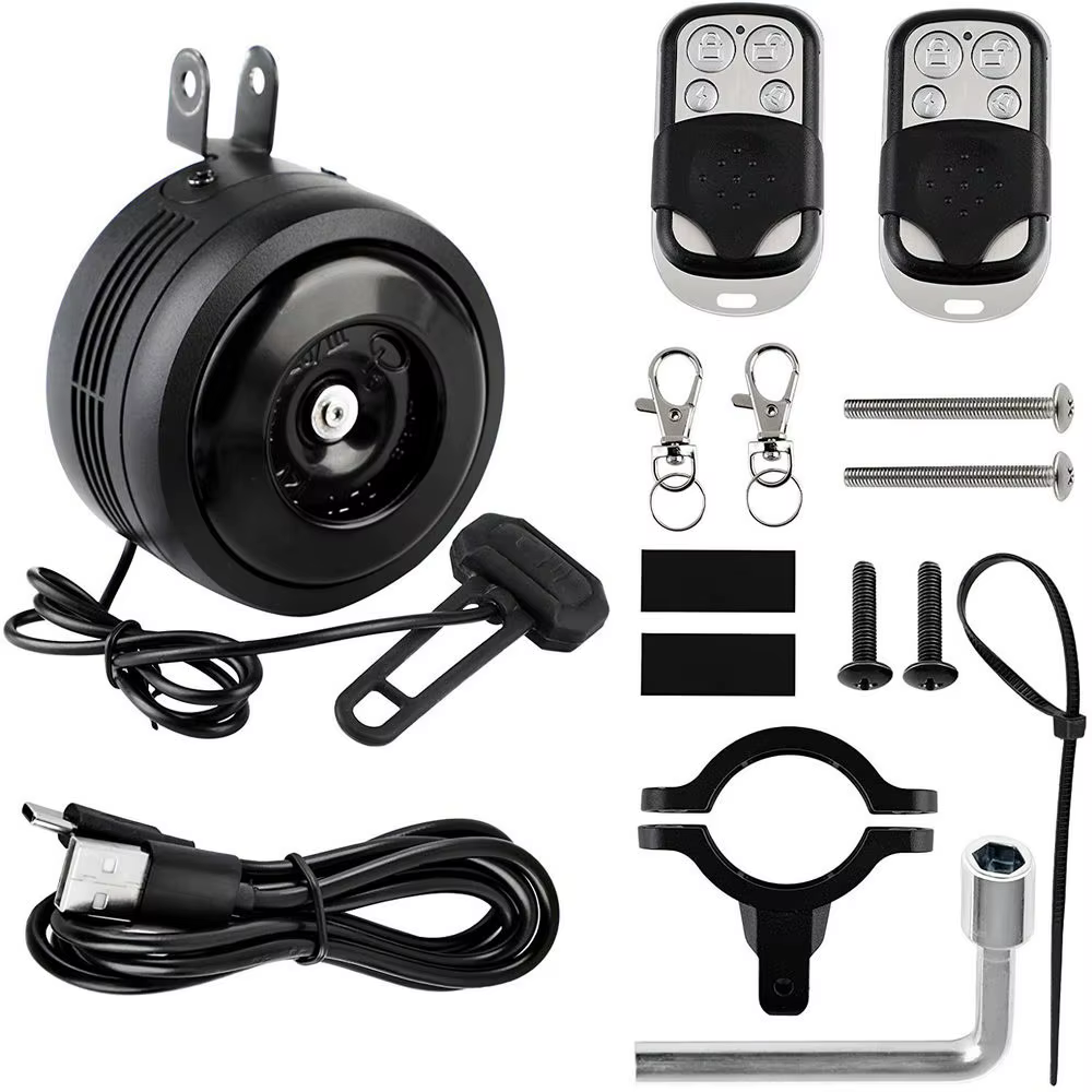 125db USB rechargé vélo cloche électrique moto Scooter vélo électrique klaxon sûr antivol alarme clo