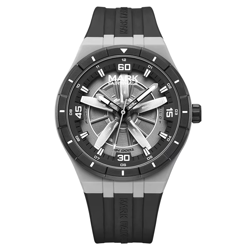 Montre pour homme MARK FAIRWHALE 5050, mouvement à quartz automatique, cadran à hélice rotative, mon