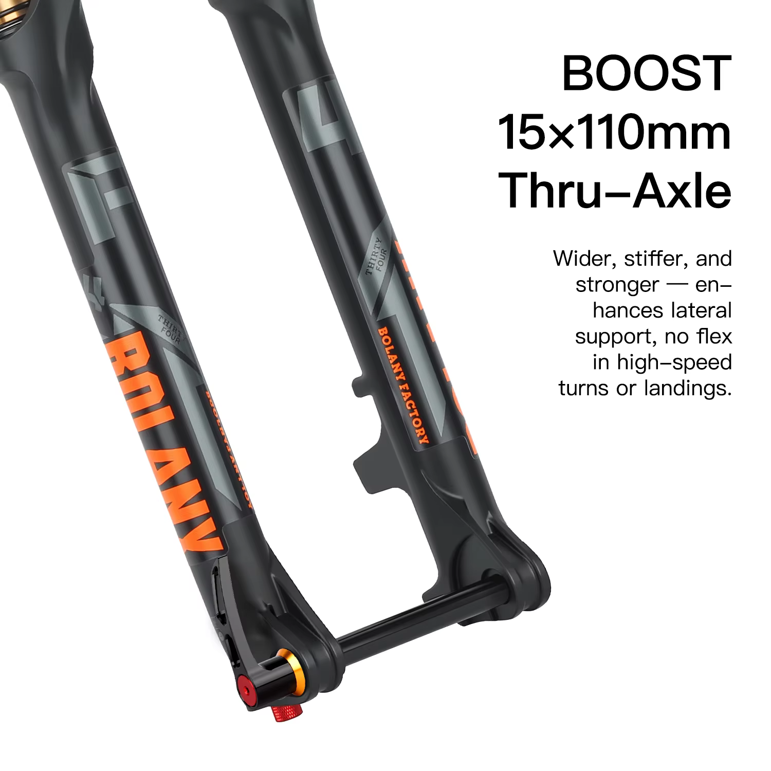 BOLANY-Fourche à suspension de vélo, Fourche VTT de voyage, XC DH AM Down Hill Thru Axle Boost, Susp