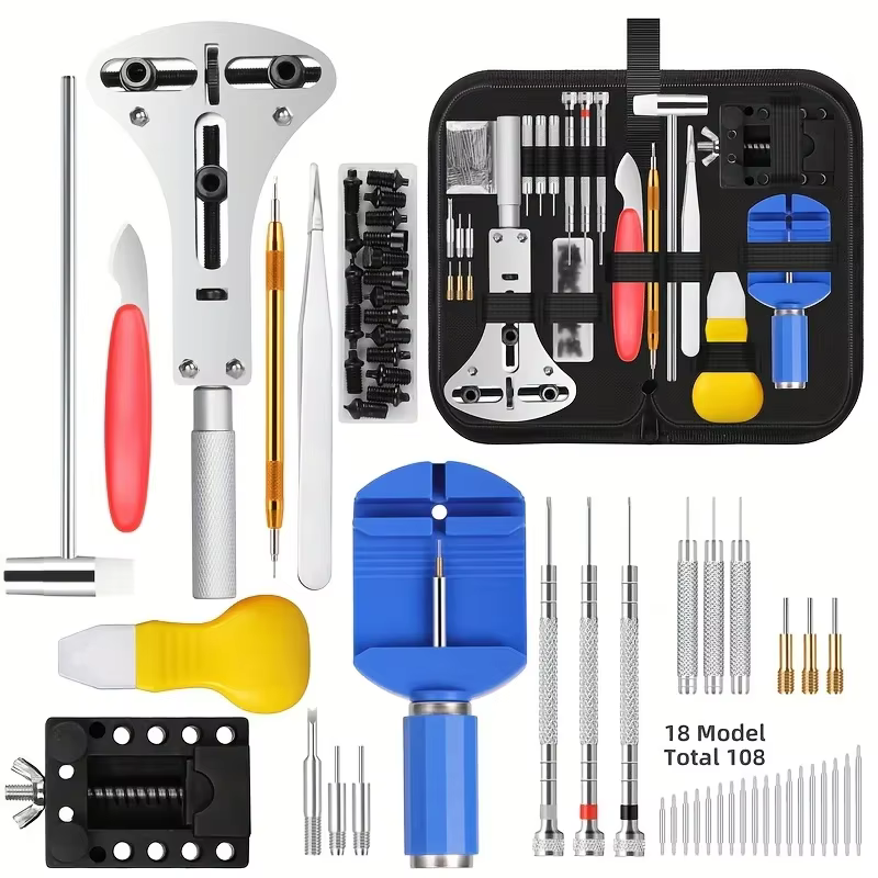 Kit d'outils de réparation de montre d'horloger 147 pièces/ensemble, ensemble de barres d'ouverture 