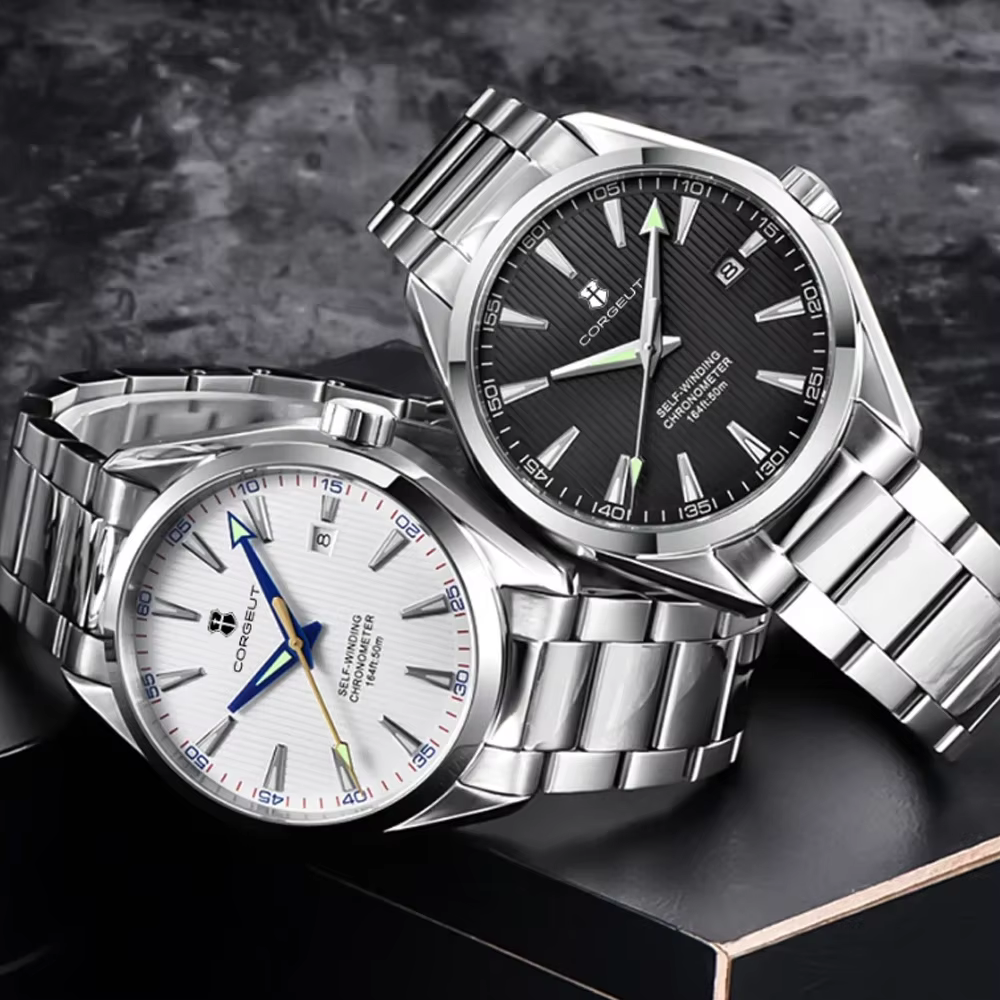 Corgeut 41mm luxe NH35 Movt homme Sport horloge automatique Relogio Masculino mécanique montre-brace