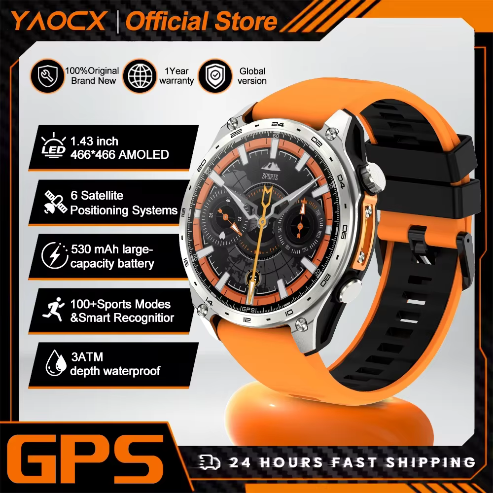 Nouvelle montre connectée 2026 pour hommes avec GPS intégré, plus de 100 modes sportifs, étanche 3AT