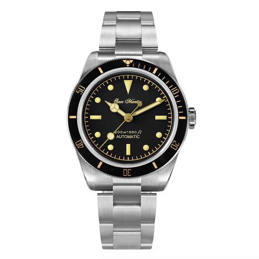 San Martin – montre de plongée Vintage pour hommes, 38mm, 6200, nouvelle mise à niveau de luxe, NH35
