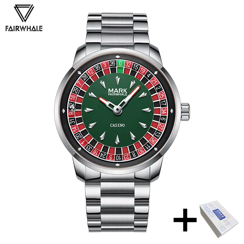 Mark Fairwhale montre originale pour hommes de luxe en acier inoxydable horloge mode décontracté amu