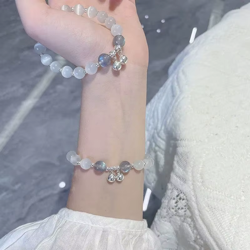 Bracelet en alliage avec strass en forme de croix, bracelet en maille tressée fait à la main, bracel