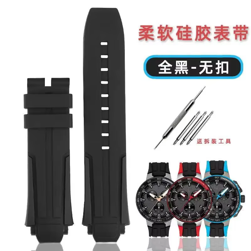 Pour Tissot 1853 vélo course série 18mm bracelet de montre en Silicone T111.417 T 111417 Un bracelet