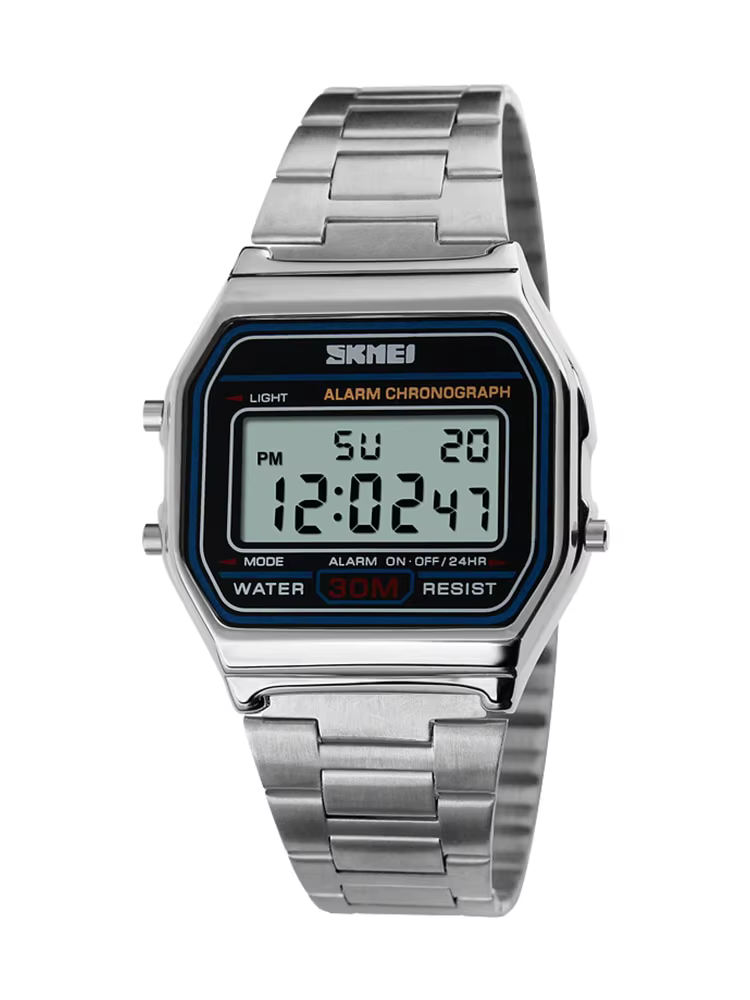 Skmei-Montre-bracelet de sport DNono en acier inoxydable pour homme, montre-bracelet numérique étanc