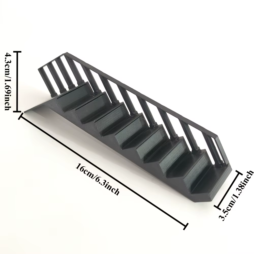 Modèle de escalier miniature à l'échelle 1:12, escalier de construction avec rampes, accessoire déco