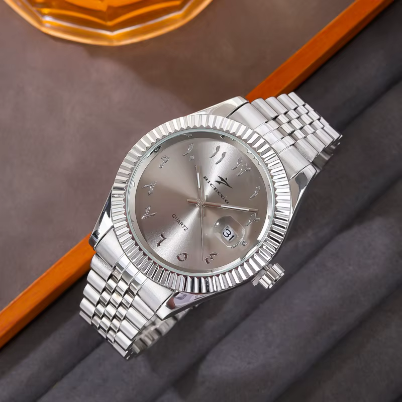 Nouveaux hommes Date montres haut de gamme de luxe calendrier décontracté en acier inoxydable affair