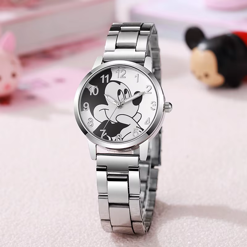 Montre Mickey Mouse pour femme, montre tendance pour fille, garçon, enfant, style dessin animé, acie