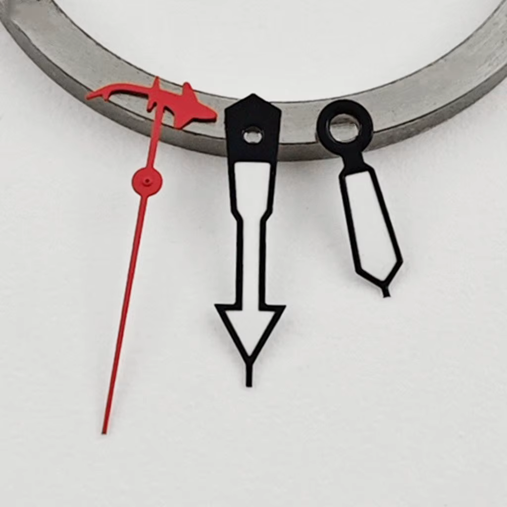 Aiguilles de montre lumineuses vertes Shark NH35, aiguilles des secondes, pointeurs Shark pour mouve