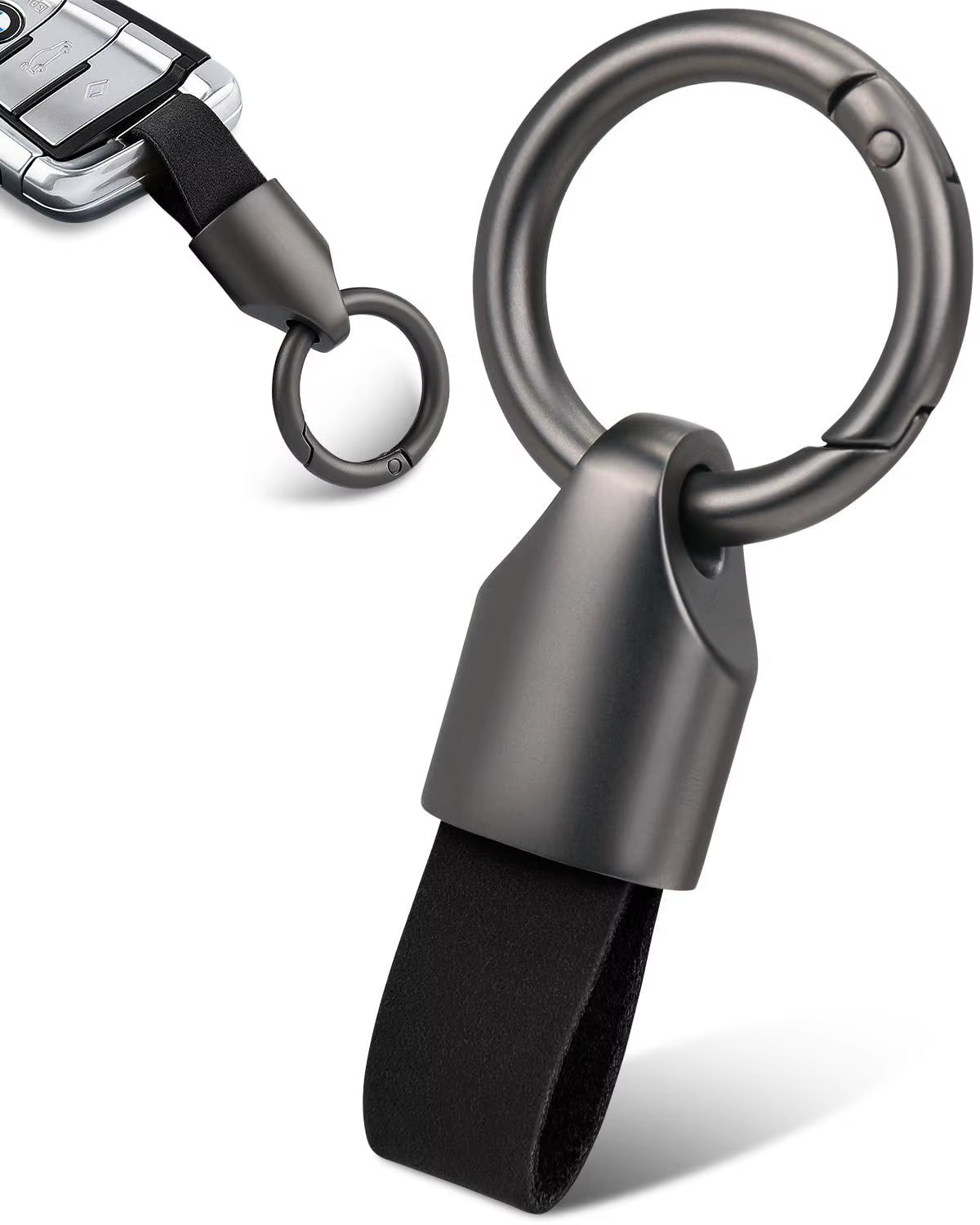 Clip d'anneau de porte-clés de voiture, petit accessoire de porte-clés avec boucle en alliage de Zin