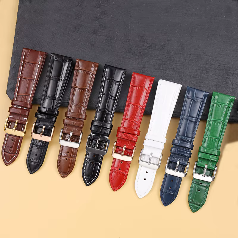 Bracelet de montre en cuir de veau, 18mm 20mm 22mm 24mm, pour femmes et hommes, accessoires de montr