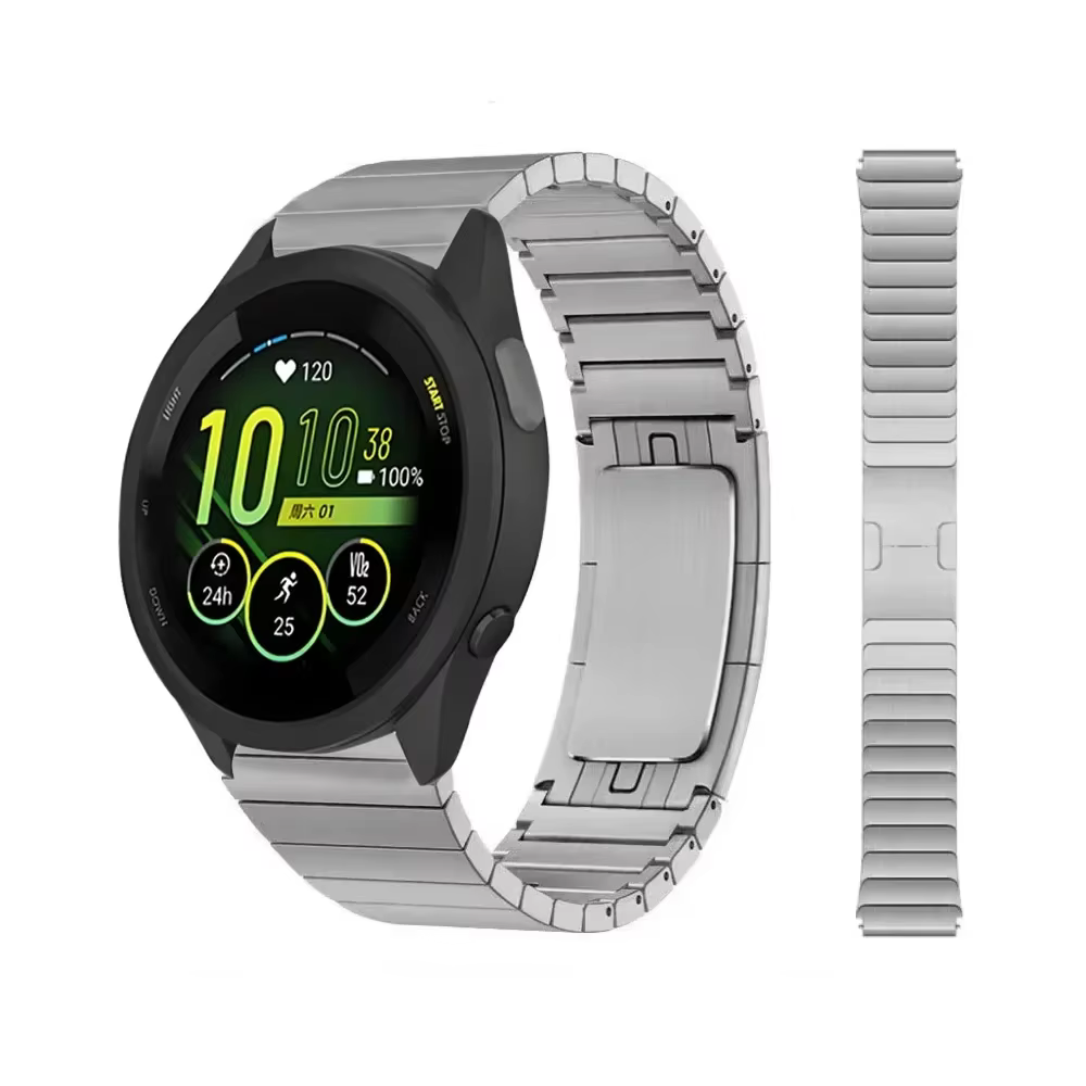Bracelet de luxe en acier inoxydable de 22 mm pour Garmin Forerunner 965, 265, 970, 570, avec boucle