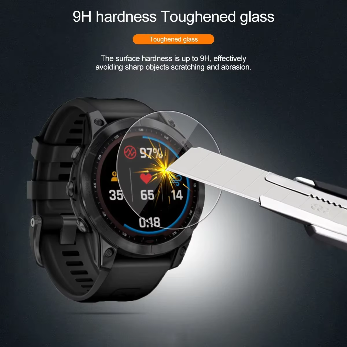 Verre trempé pour Garmin Fenix 7 7S 7X 6 6S 6X Pro saphir HD Film de protection d'écran pour Fenix 7