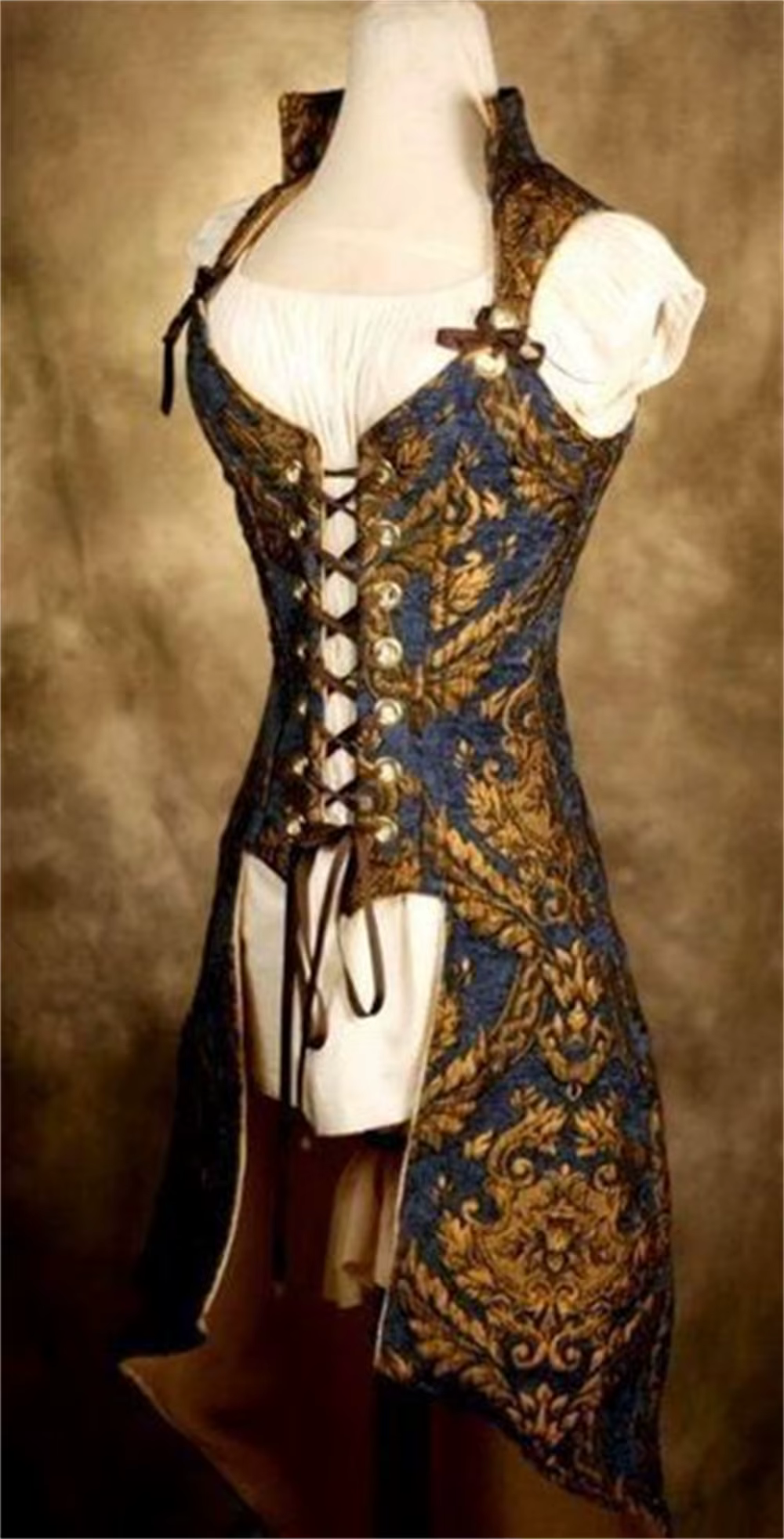 Costume de Pirate pour femmes, Corset, manteau à lacets, veste gothique Renaissance Steampunk, gilet