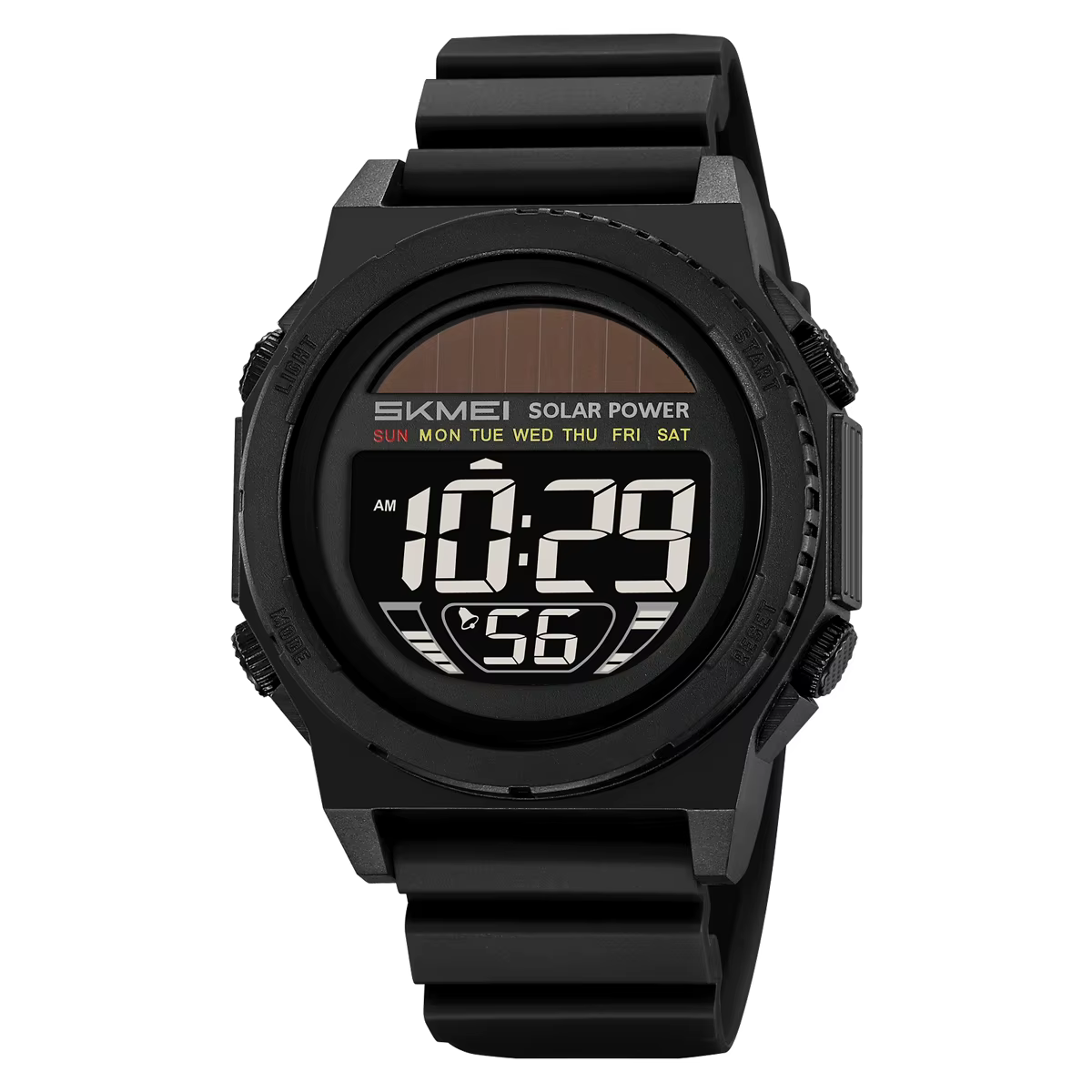 SKMEI énergie solaire numérique sport montres électroniques pour hommes mode décontracté 5Bar étanch