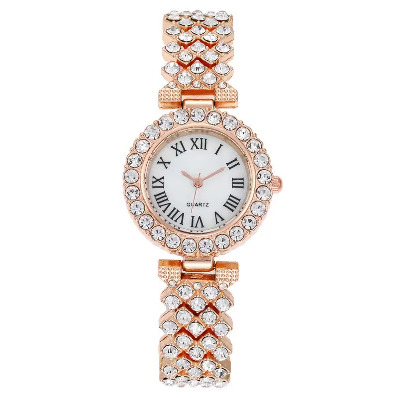 Montre de luxe en strass pour femme, ensemble montre et bracelet tendance, montre féminine, Relogio